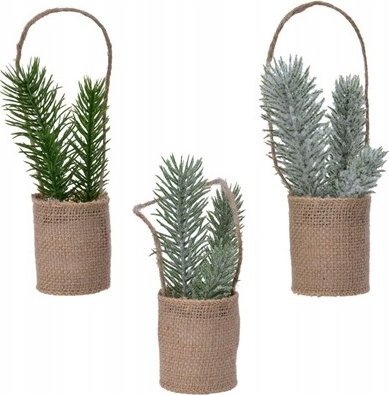 Kaemingk Sztuczna roślina w jucie stroik 15 cm