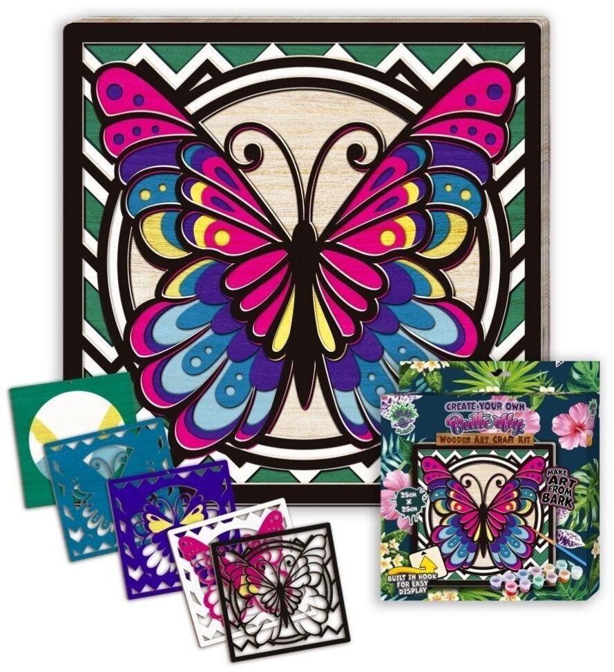 Zestaw do tworzenia obrazów z drewna - Motyl