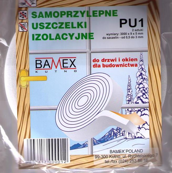 Bamex Uszczelka izolacyjna samoprzylepna z gąbki (PU-1)