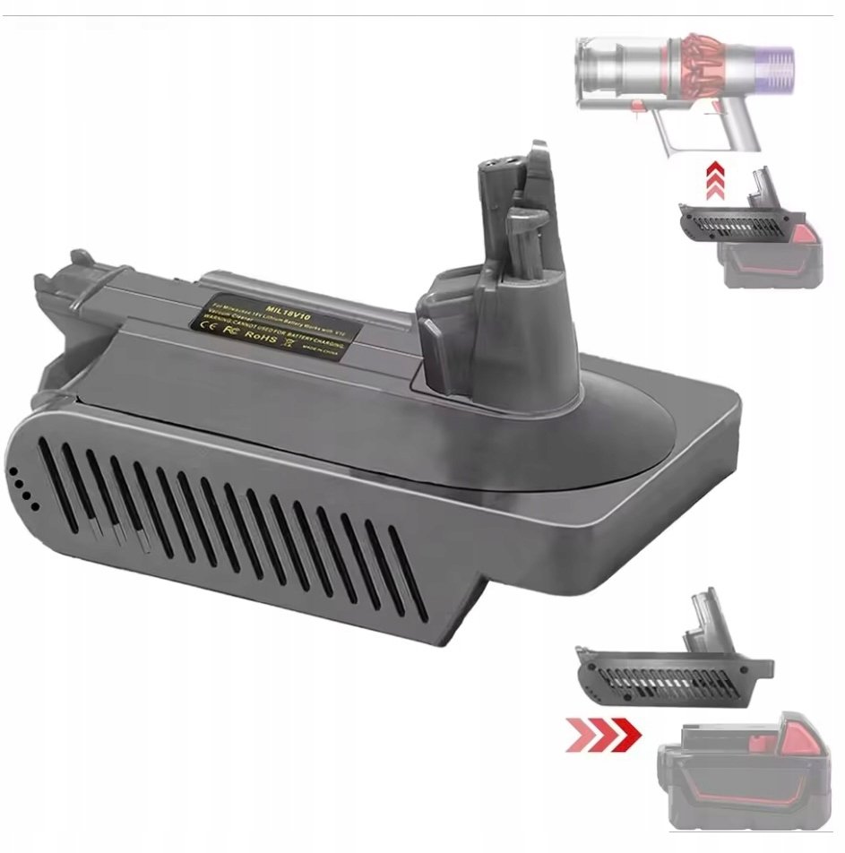 ADAPTER KONWERTER MILWAUKEE 18V DO DYSON V10 ODKURZACZE CYCLONE ANIMAL