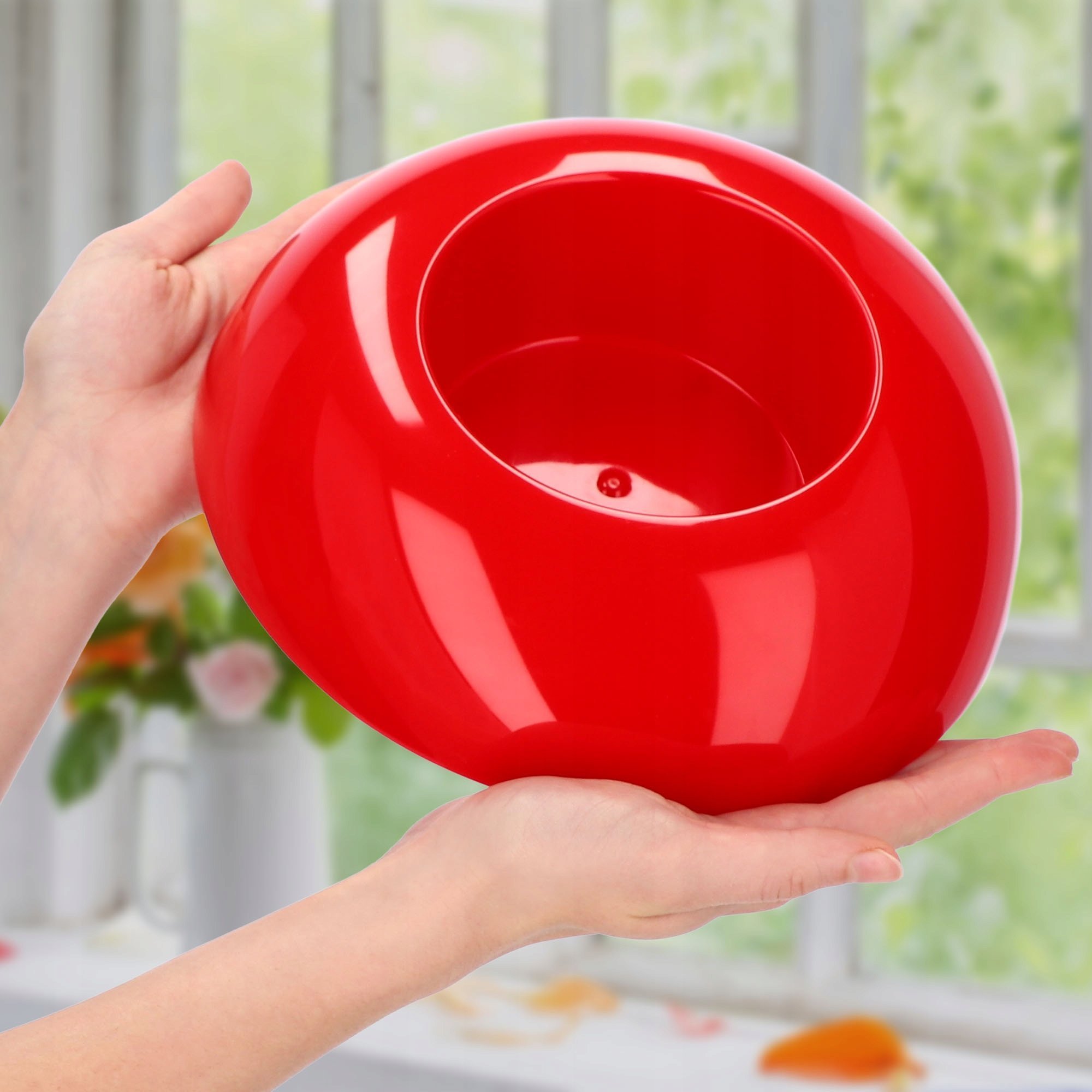 Kadax Doniczka Osłonka Ikebana Kompozycja Czerwona 12 cm