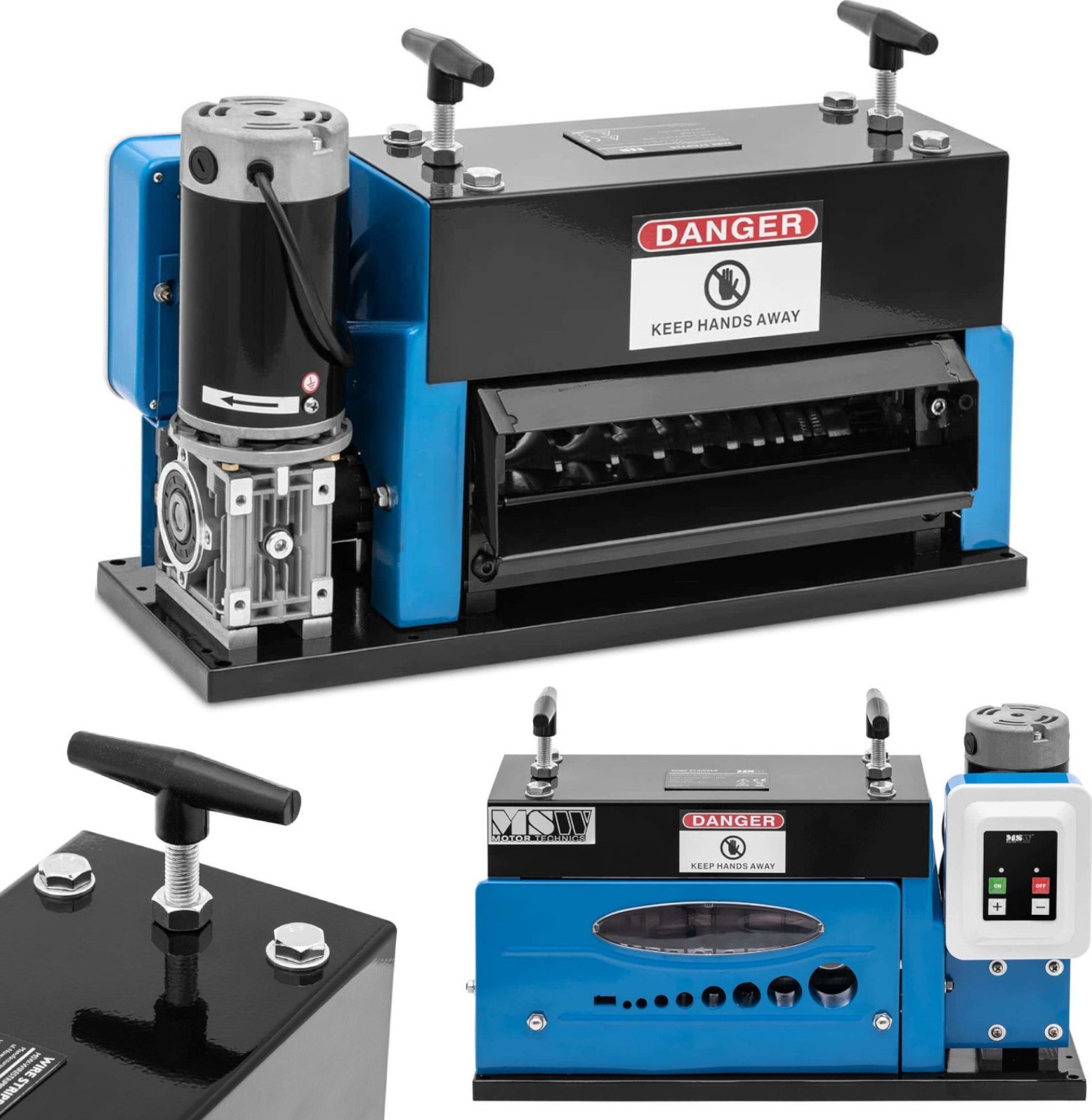 MSW Odizolowywacz korowarka do ściągania izolacji z kabli i przewodów 400 W - 9 wejść Odizolowywacz korowarka do ściągania izolacji z kabli i przewodó