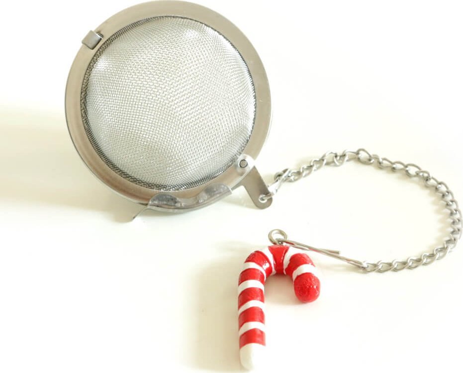 Cup&You Metalowy zaparzacz laska kulka - akcesoria do parzenia ze świątecznym bożonarodzeniowym motywem - idealny do parzenia herbaty, ziół, wielokrot