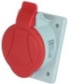 Elektromet Gniazda tablicowe skośne 5P 32A 400V czerwone GTS 32/5 IP-44 (921825)