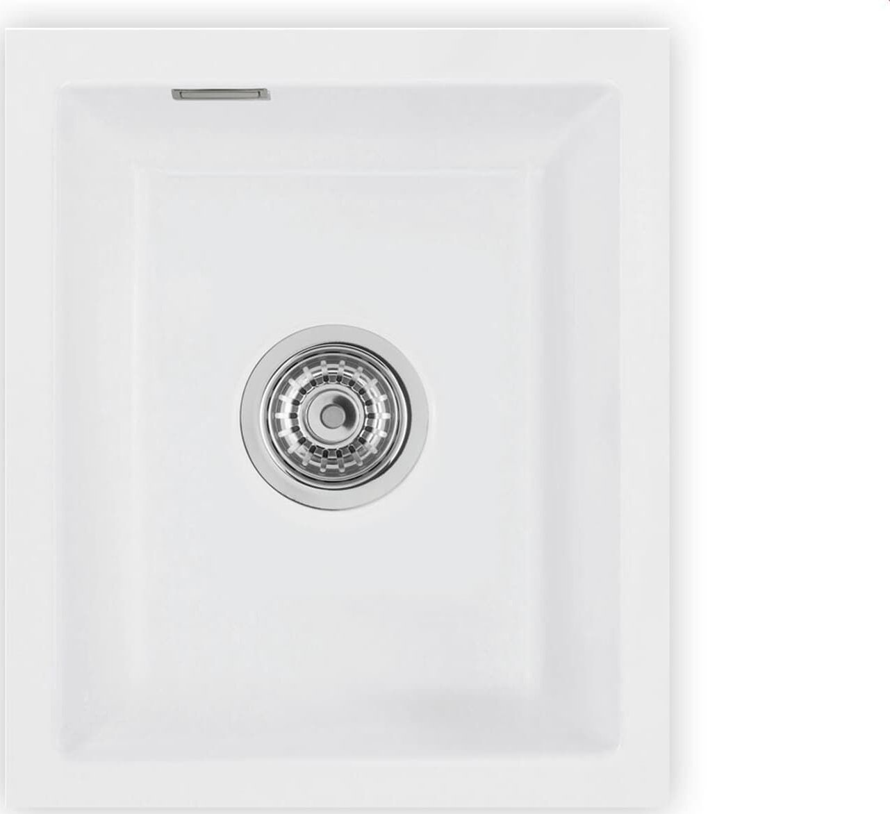 Zlewozmywak SYSTEMCERAM Systemceram Mera 32 U Polar, zlewozmywak ceramiczny, korek manualny