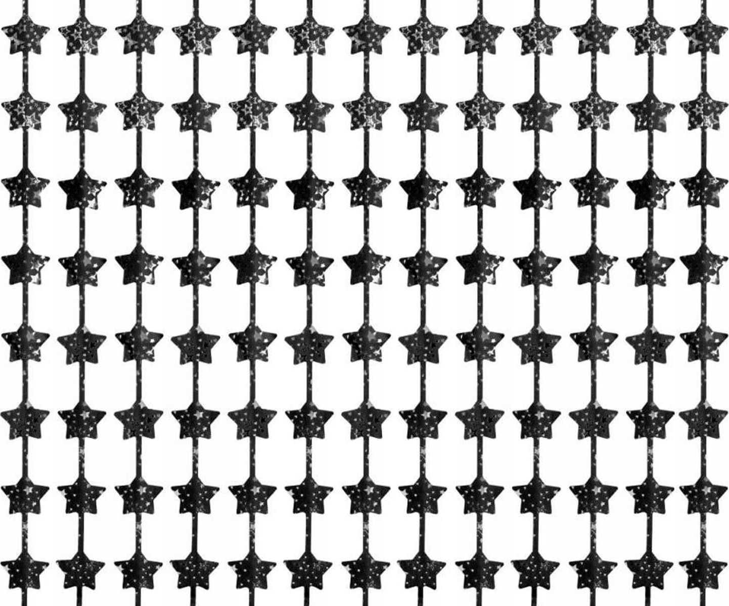 GoDan Kurtyna B&C gwiazdki czarne nadruk 100x200cm