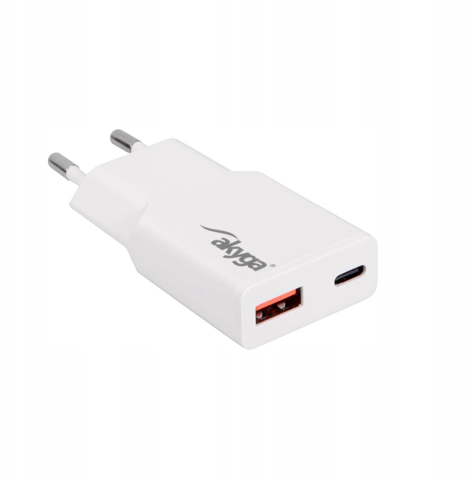 Ładowarka USB AK-CH-27 USB-A + USB-C PD 5-20V / max. 3A 30W Quick Charge 3.0 GaN