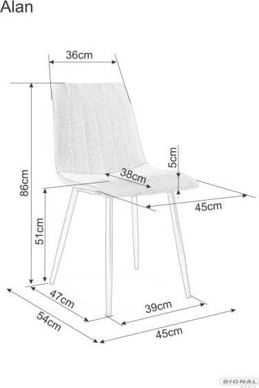 Signal Krzesło tapicerowane ALAN Brego beżowe