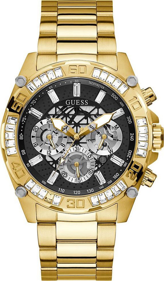 Zegarek Guess Zegarek męski Guess GW0390G2 CYRKONIE złoty
