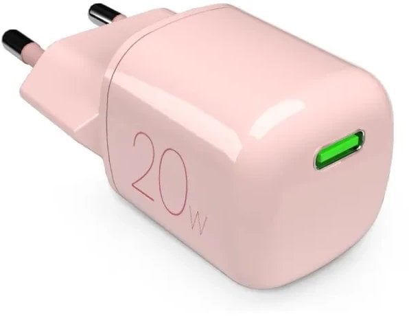 Ładowarka sieciowa Puro 20W GaN USB-C - różowa