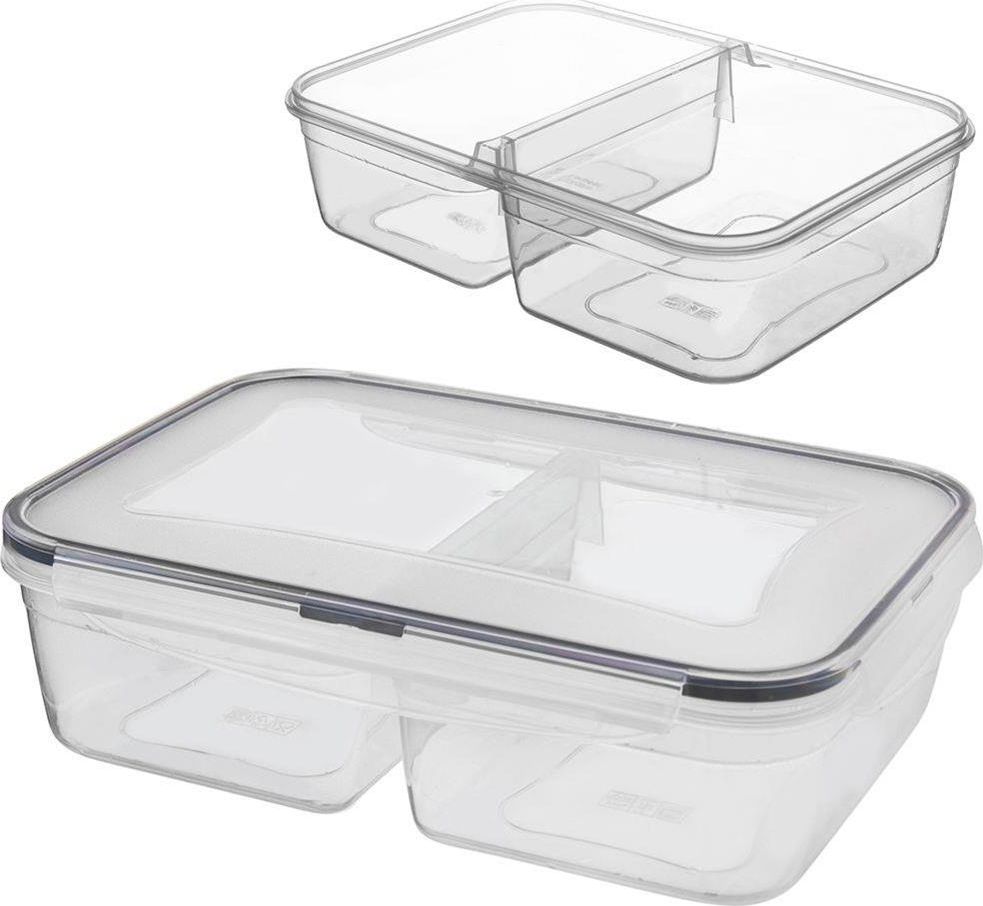 Orion Pojemnik na żywność dzielony z uszczelką szczelny z 2 przegródkami lunchbox 2 l