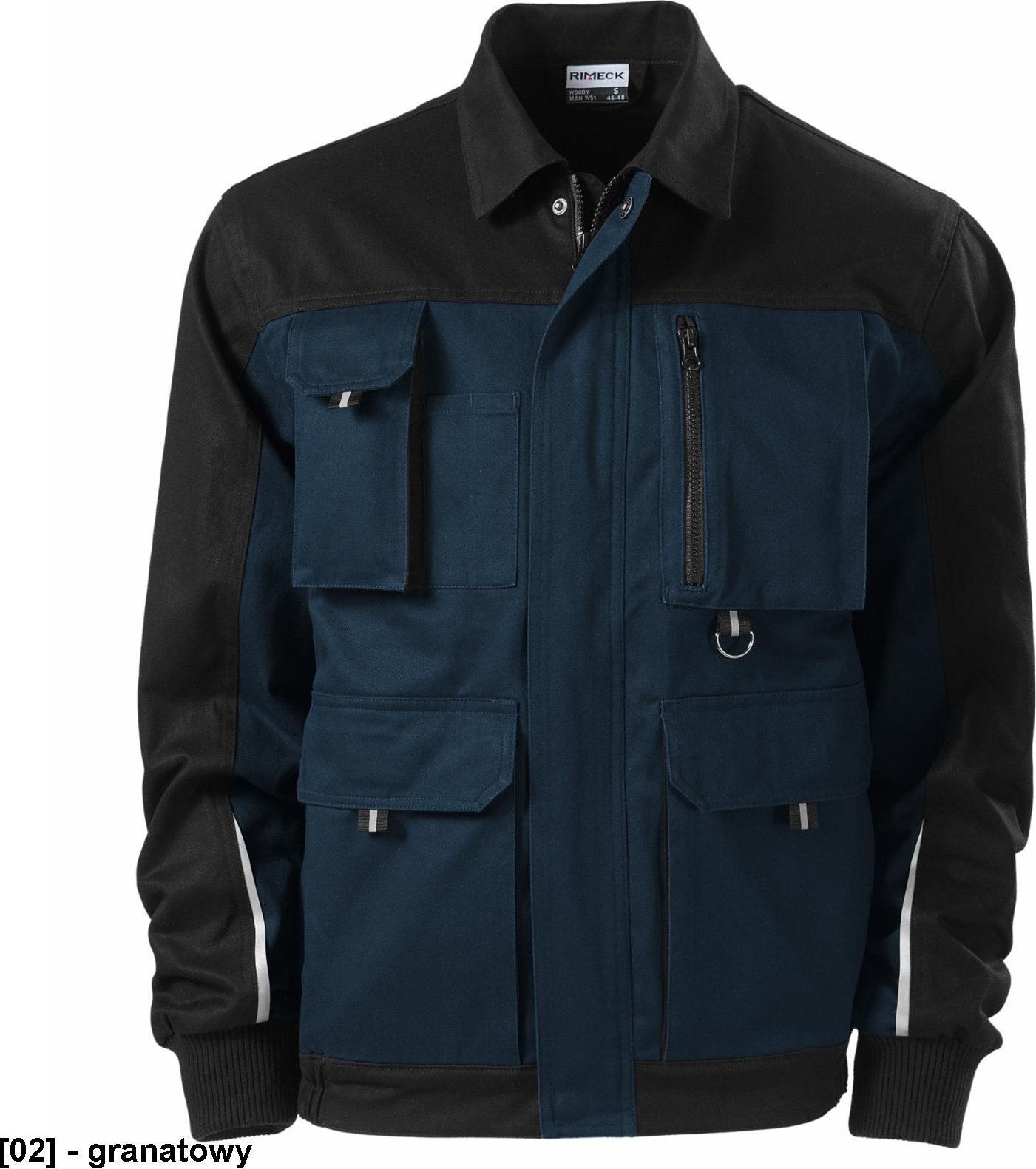 RIMECK Woody W51 - ADLER - Kurtka robocze męska, 270 g/m, 100% bawełna, - granatowy 52/54