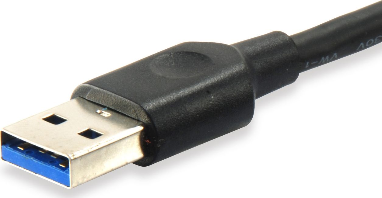 Kabel USB Equip USB-A - USB-C 0.25 m Czarny (128343)