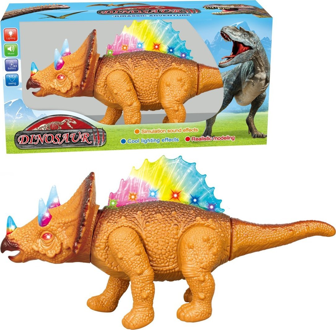 DINOZAUR CHODZĄCY NA BATERIE Z GŁOSEM 1SZT