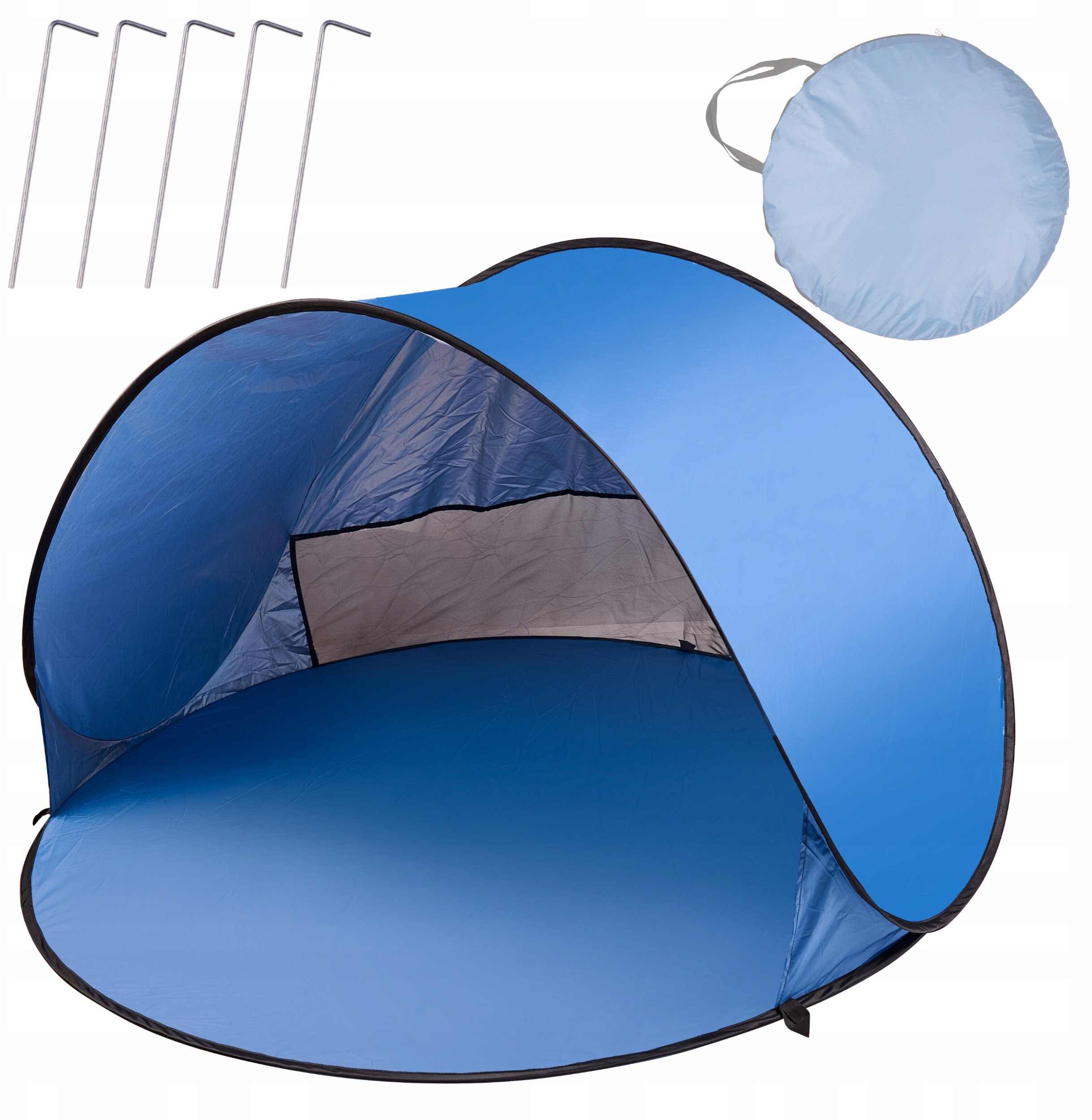 Namiot plażowy duży samorozkładający się automatyczny na plażę parawan ogrodowy XL 146x146cm + pokrowiec