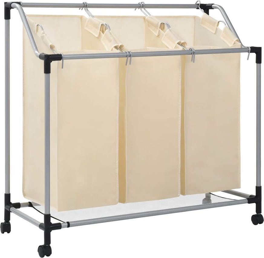 Kosz na pranie Elior Trinny 2X kremowy (E10587vidaxl_282427)