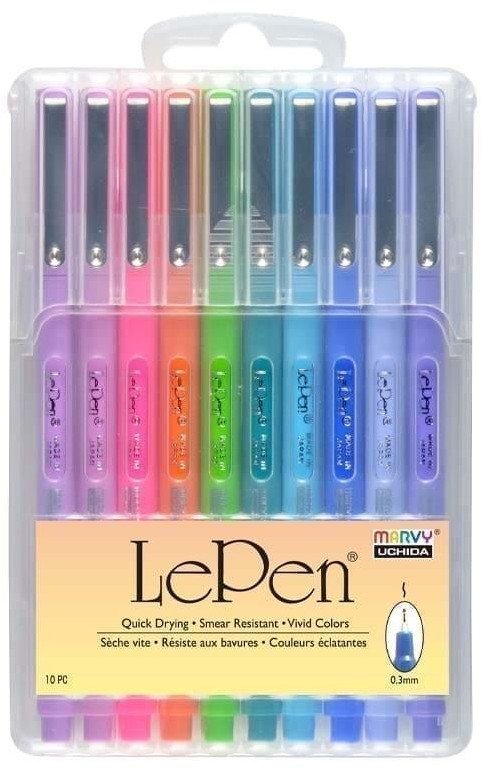 Cienkopisy Le Pen Bright 10 kolorów