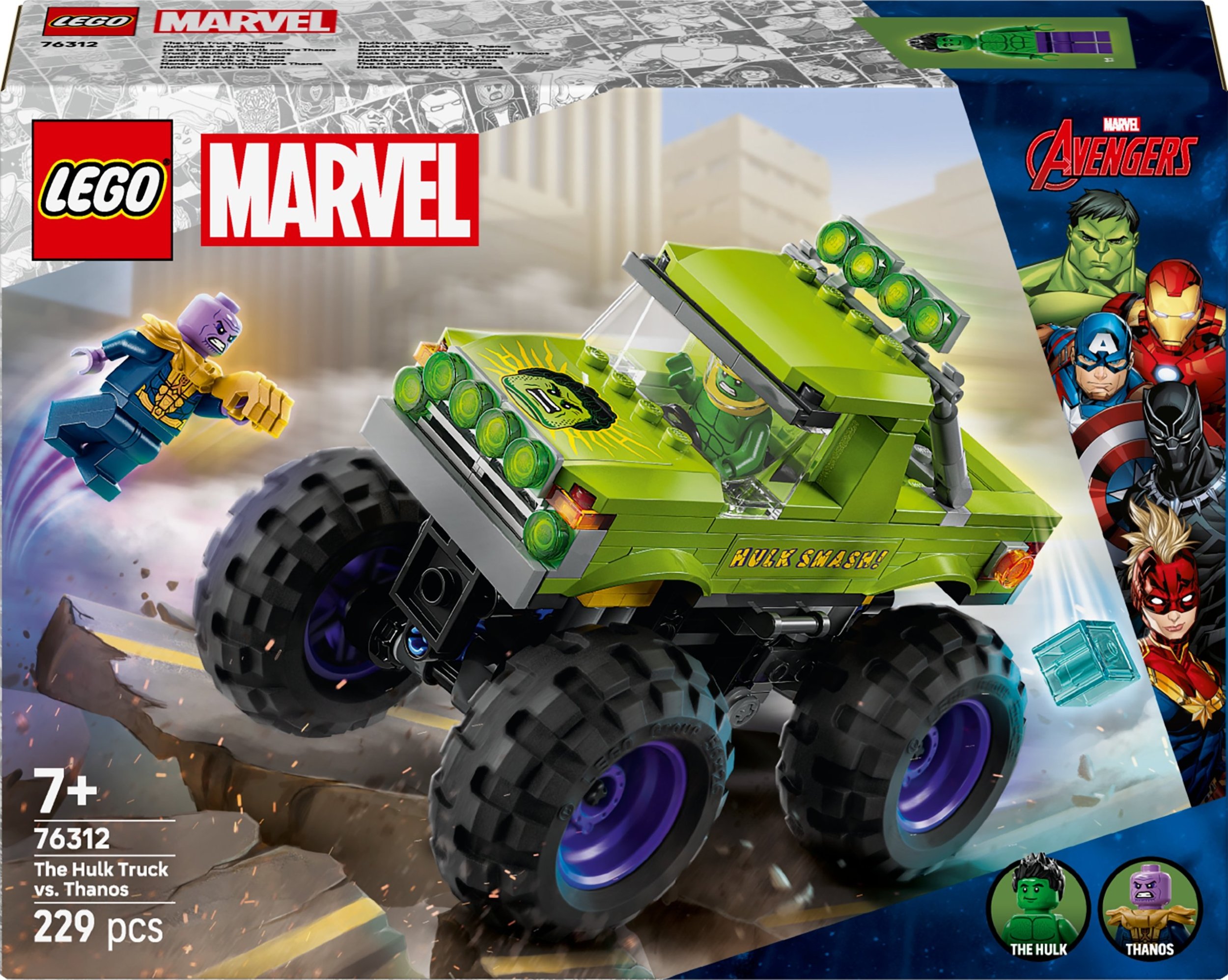 LEGO Marvel Monster truck Hulka kontra Thanos (76312)
