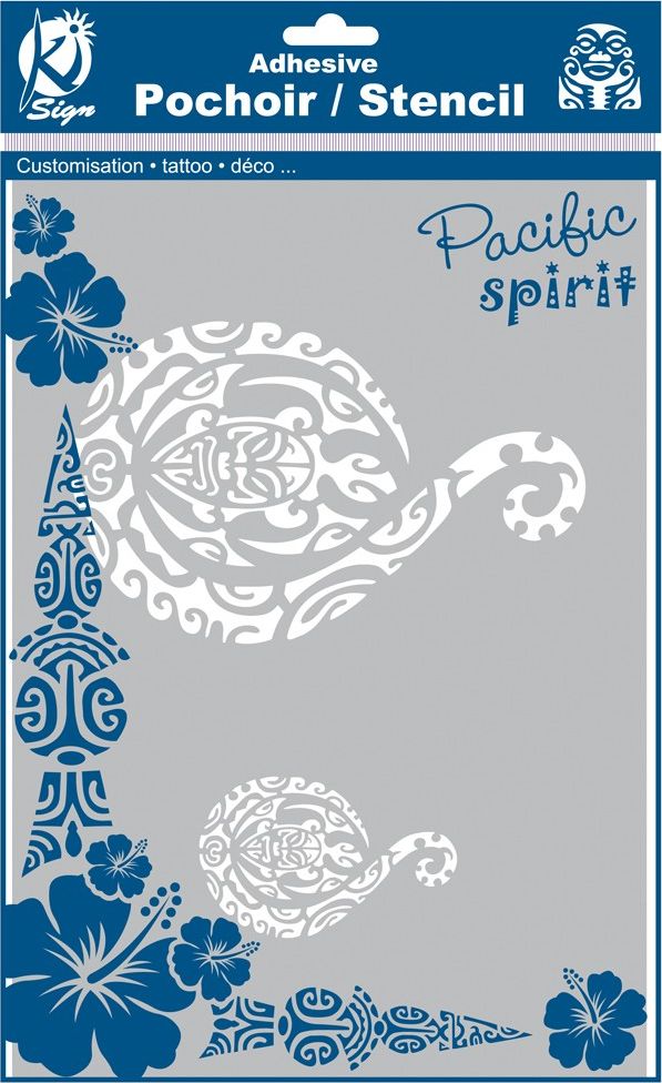 Ki-Sign Szablon A4 21x30 cm Żółw Tribal Maori