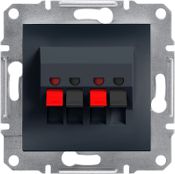 Schneider Electric Gniazdo głośnikowe podwójne bez ramki antracyt (EPH5700171)