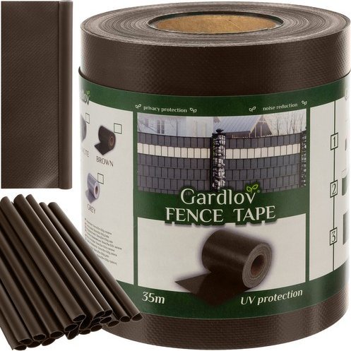 Gardlov Taśma ogrodzeniowa 19cmx35m 630g/m2 brązowa 23707