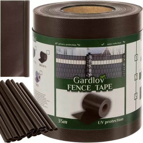 Gardlov Taśma ogrodzeniowa 19cmx35m 630g/m2 brązowa 23707