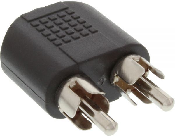 Adapter AV InLine Jack 3.5mm - RCA (Cinch) x2 czarny (99343)