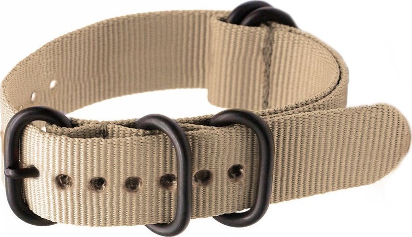 Pasek N01 NATO parciany do zegarka - beżowy - 22mm