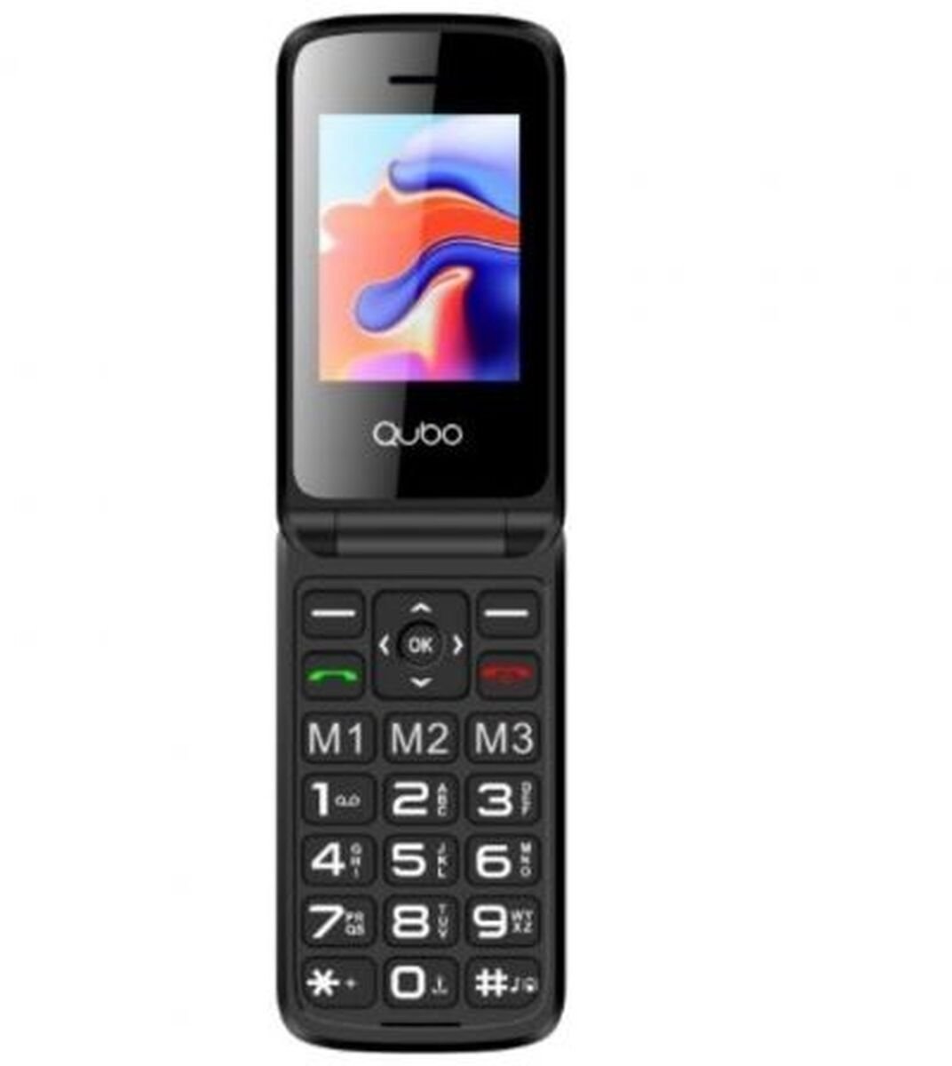 Telefon komórkowy Qubo Telefon komórkowy dla seniorów X-247 Czarny