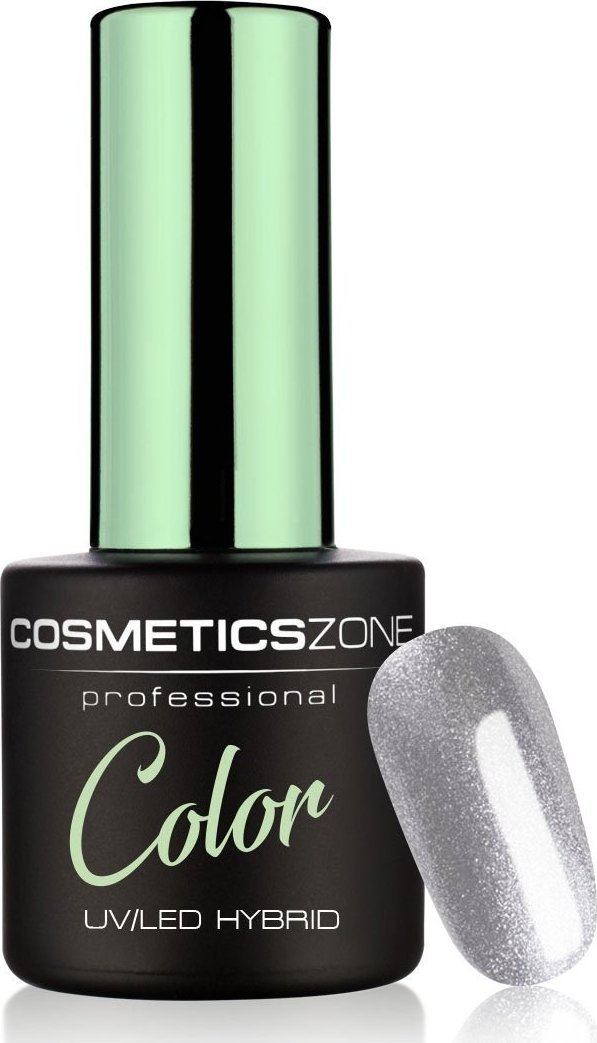 Cosmetics Zone Lakier hybrydowy hipoalergiczny srebrny 7ml - Silver Patina 085