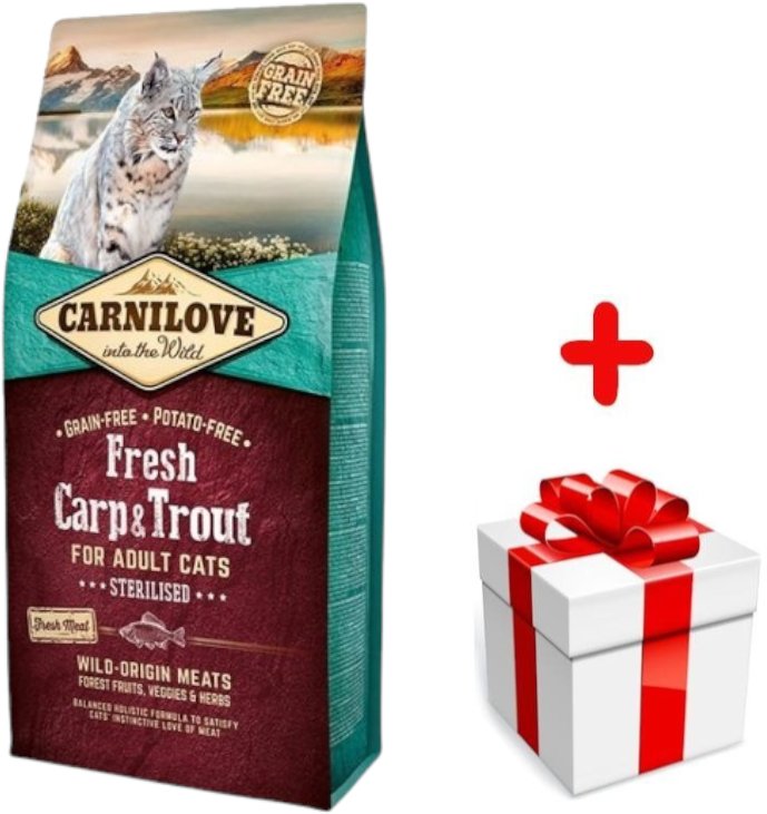 Carnilove Fresh Carp Trout Sterilised Adult Cat 2 kg + niespodzianka dla kota GRATIS!