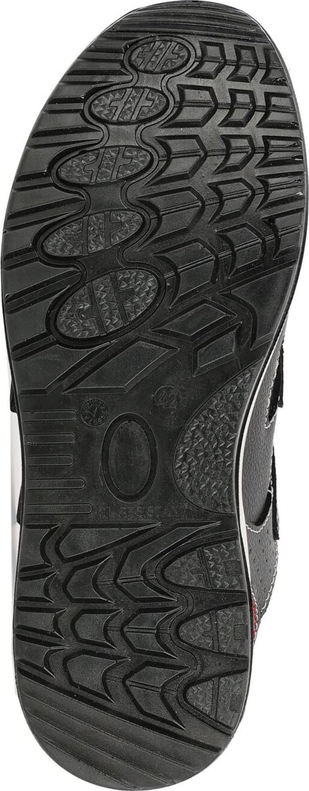 Lahti Pro SANDAŁY SKÓRZANE CZAR.-BIAŁ.-CZER., S1 FO SR, "44", CE,LAHTI