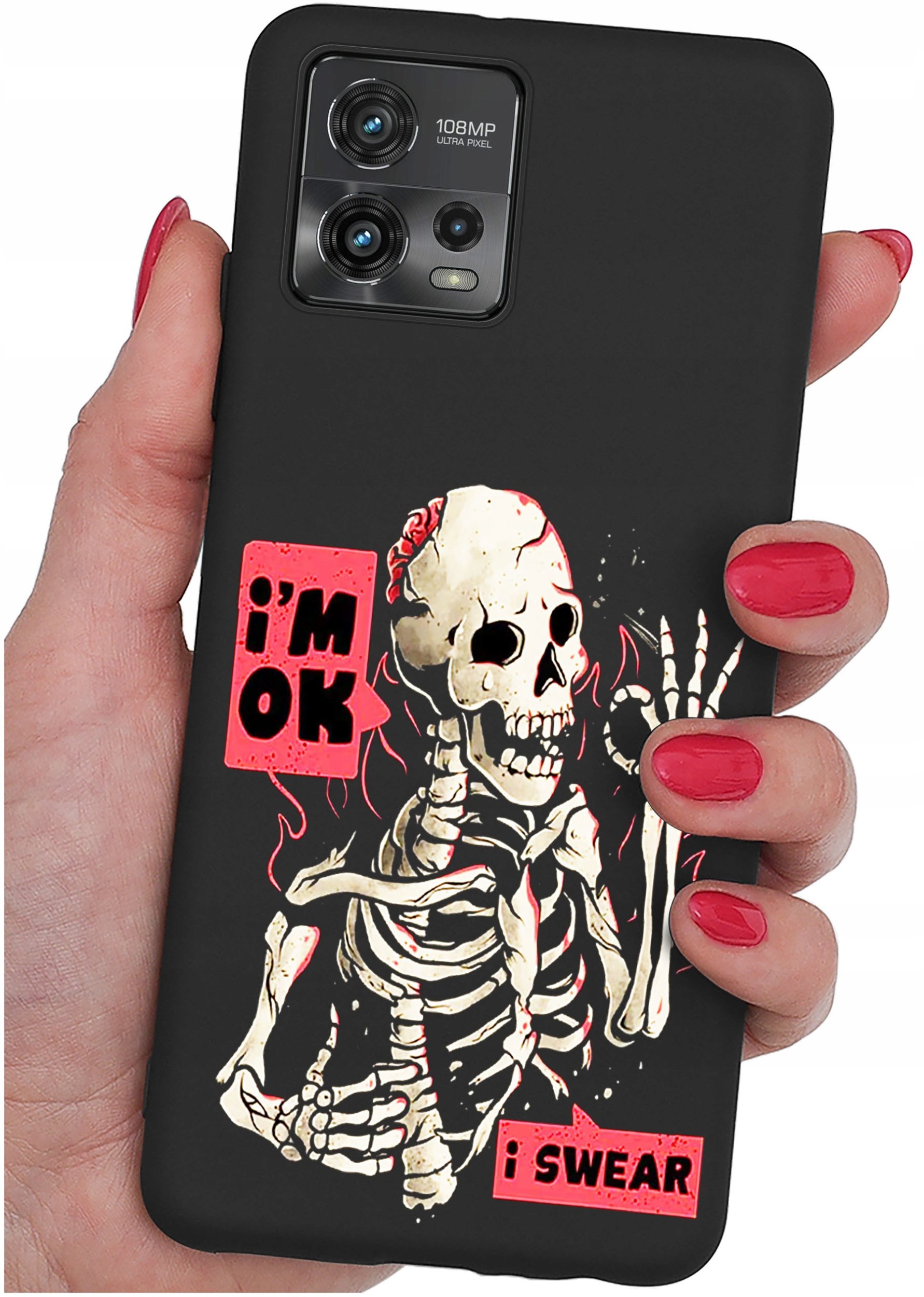 Etui do Motorola Moto G72 WZORY |SILIKONOWE MATT CASE + SZKŁO 9H