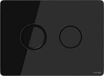 Przycisk spłukujący Cersanit Accento do WC czarny (S97-053)