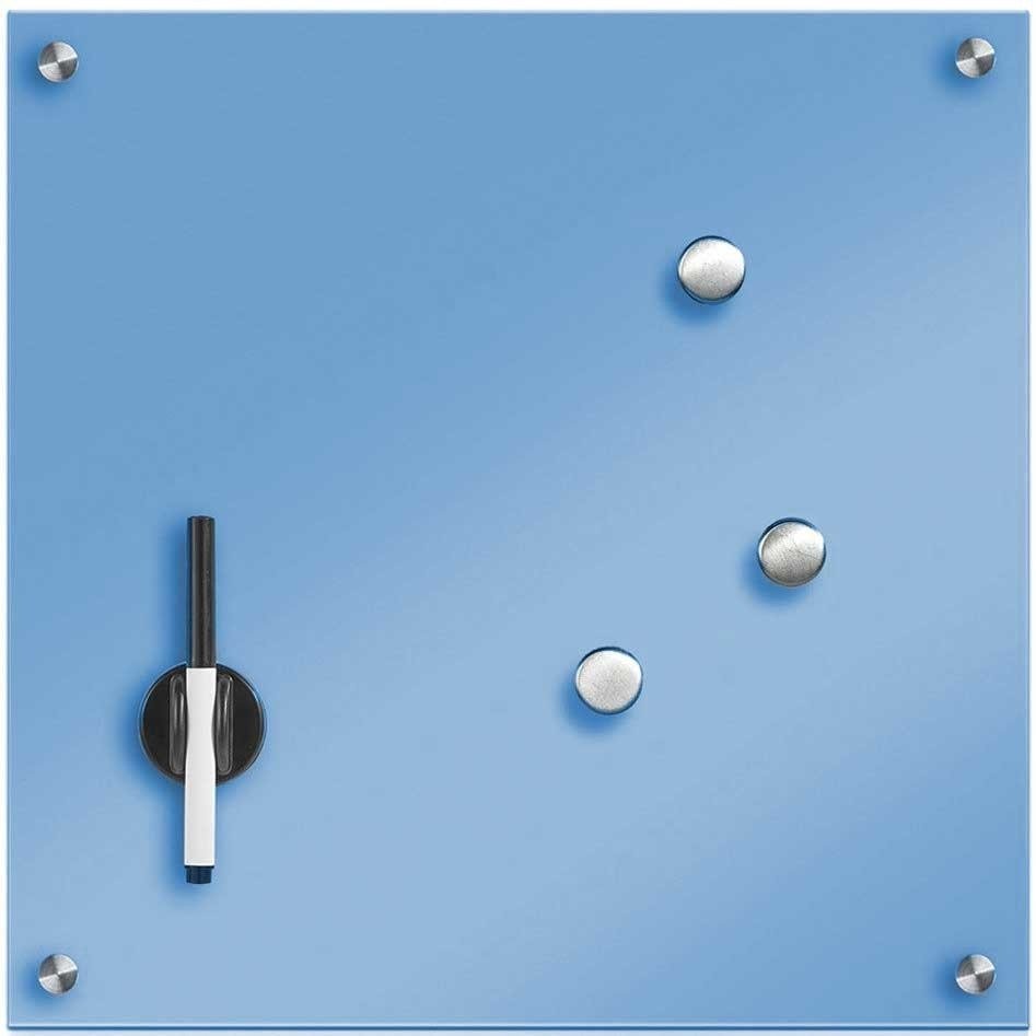 Szklana tablica magnetyczna MEMO + 3 magnesy, 40x40 cm, ZELLER