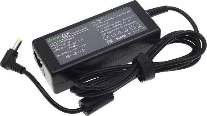 Zasilacz do laptopa Green Cell 65 W, 1.7 mm, 3.4 A, 19 V (AD01P)
