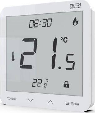 TECH-STEROWNIKI Regulator pokojowy R-9s PLUS TECH Sterowniki WG.11.0309 natynkowy przewodowy biały