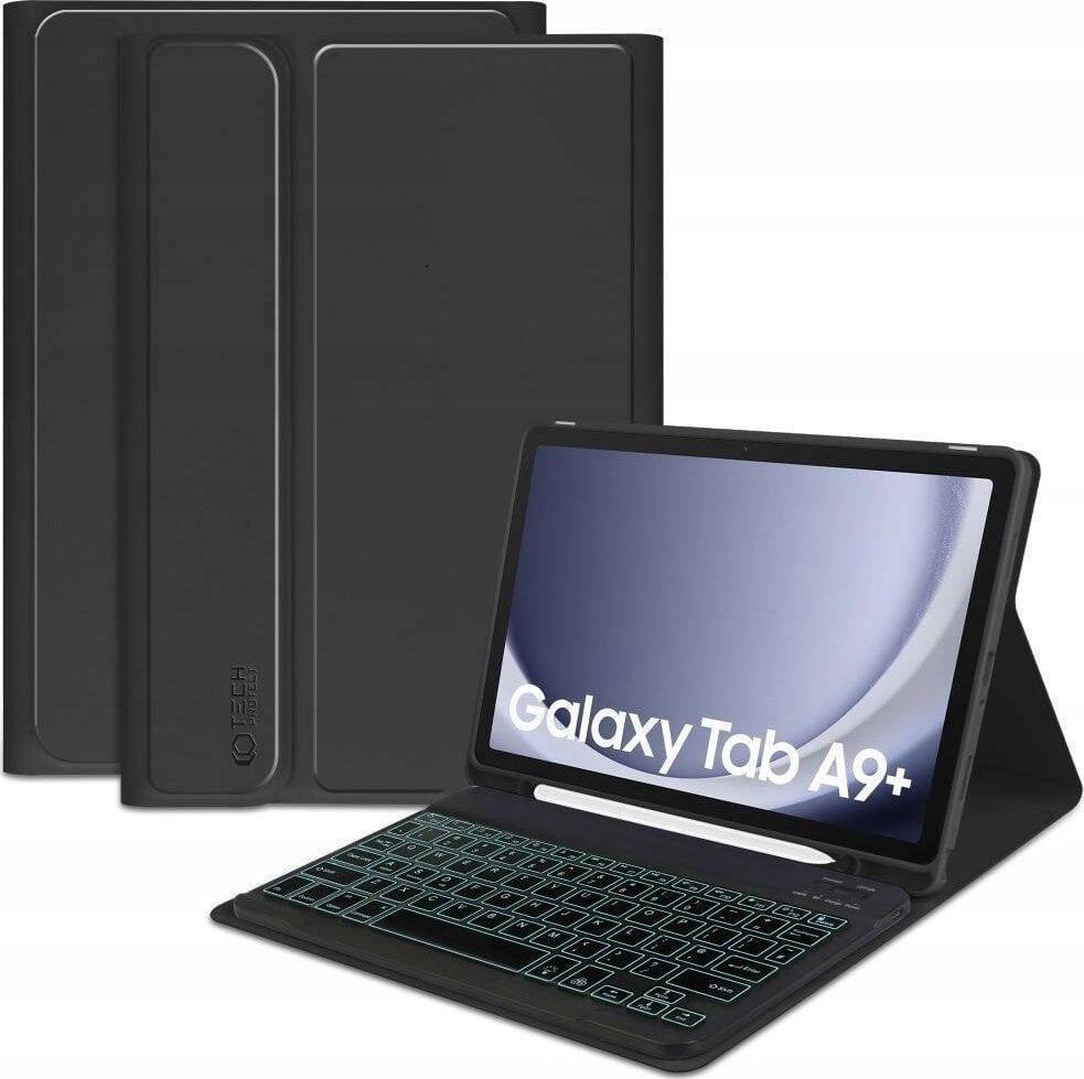 Etui na tablet Tech-Protect SmartCase Pen + Keyboard Samsung Galaxy Tab A9+ Plus 11.0 X210 / X215 / X216 Black
