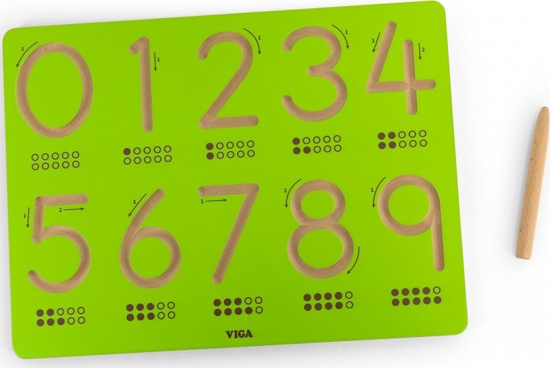 Viga Toys Tablica Grafomotoryczna Cyfry Nauka Pisania