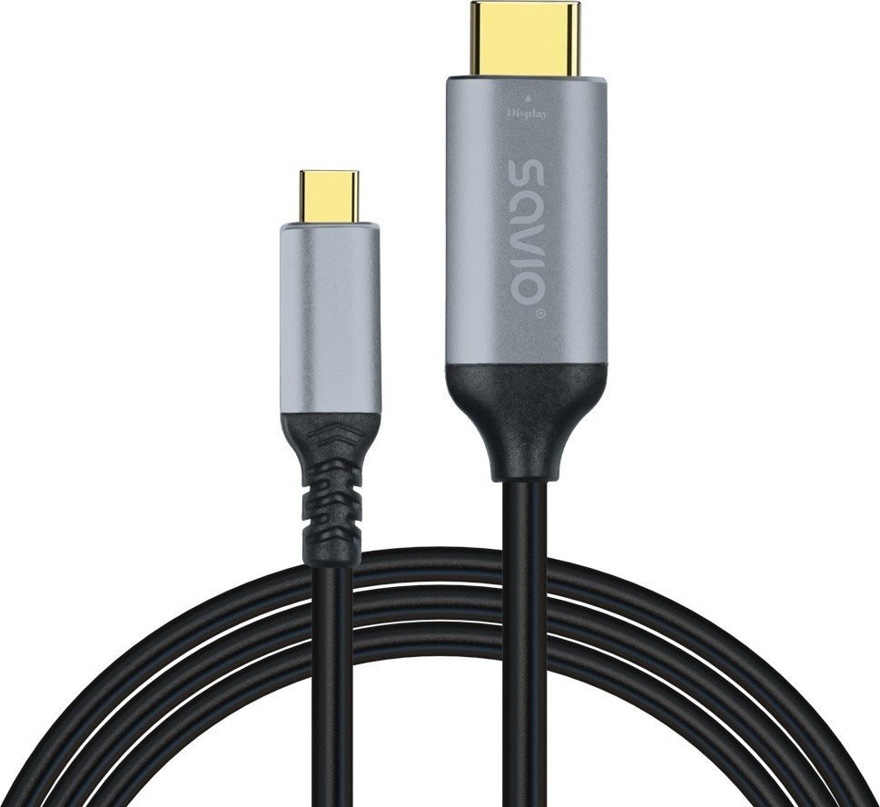 Kabel Savio Kabel USB-C do HDMI v2.0b, 3m, mied CL-184