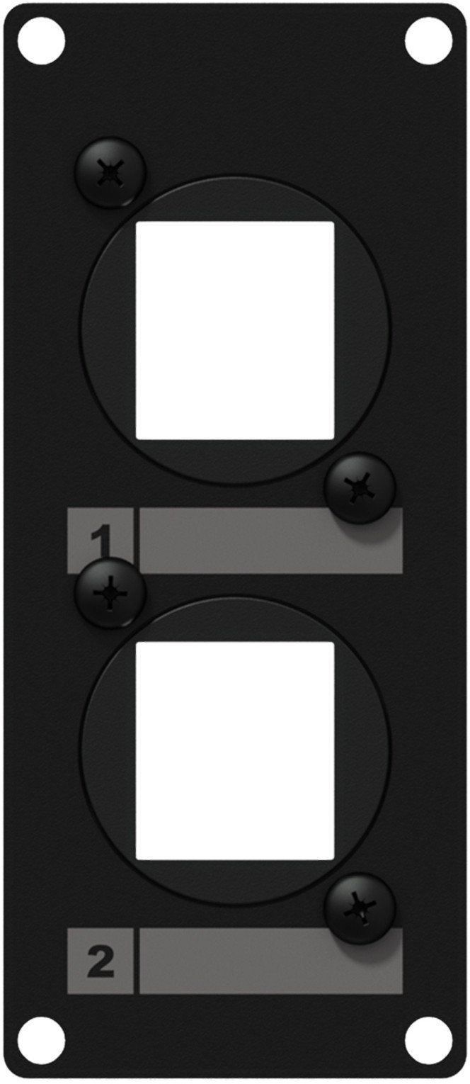 Caymon CAYMON CASY107/B Ramka montażowa CASY z 2 adapterami Keystone, 1-modułowa, wersja czarna