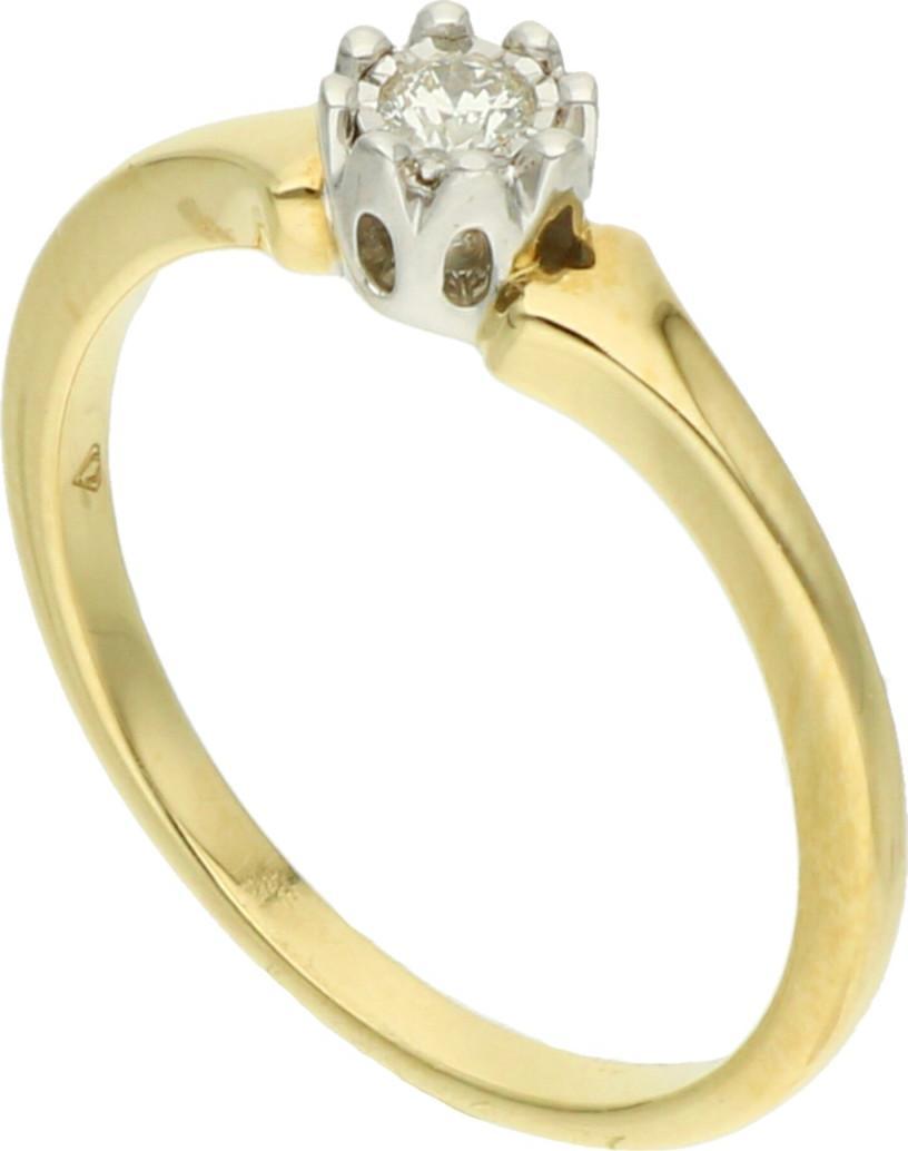 Rosanto Złoty pierścionek z brylantem roz. 17 585 14k