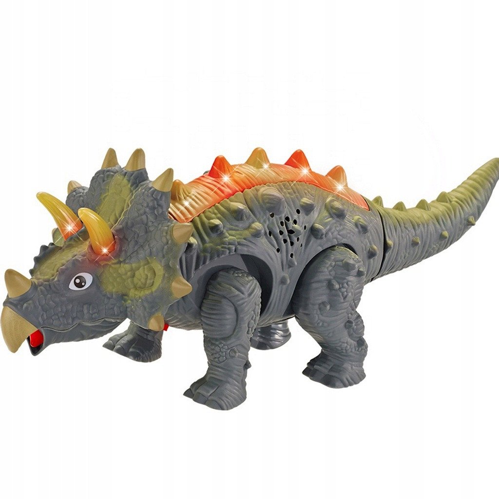 DINOZAUR TRICERATOPS DUŻY CHODZI 26 cm DŹWIĘK