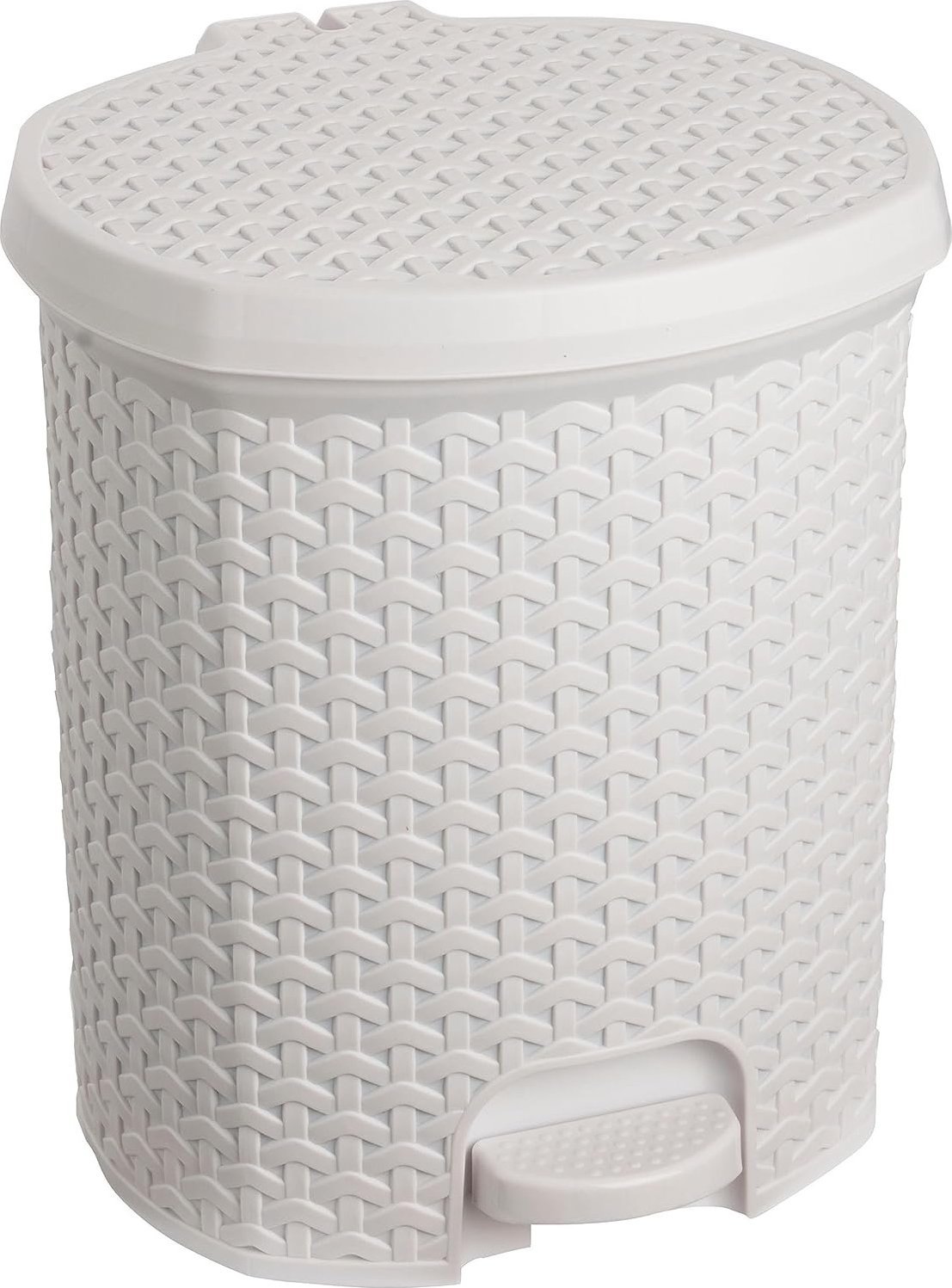 Orion Kosz na śmieci z pedałem Rattan-style white11 L