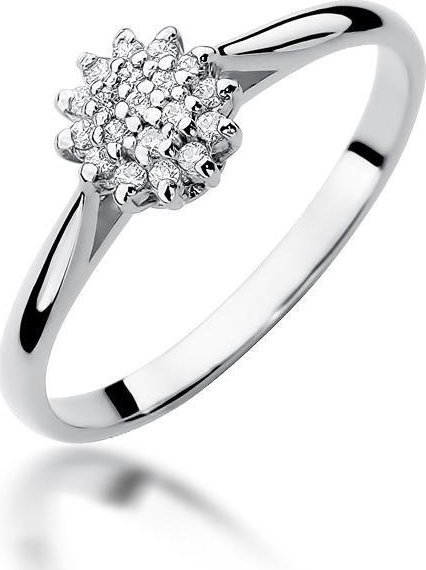 Best Diamonds złoty pierścionek z brylantem 0.10ct 22
