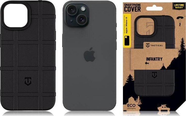 Tactical Infantry Cover for Apple iPhone 15 Black standard