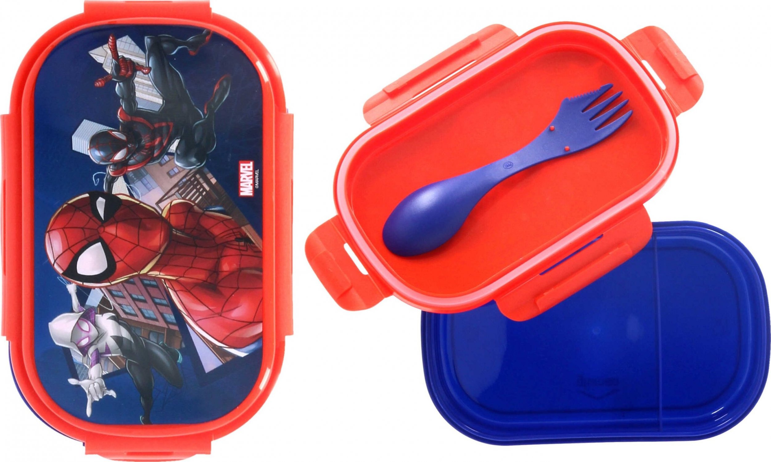 Stor SPIDERMAN POJEMNIK NA JEDZENIE + SZTUĆCE MARVEL
