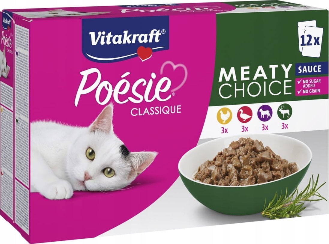 Vitakraft VITAKRAFT POESIE CLASSIQUE multip Meaty przysmak dla kota12x85g