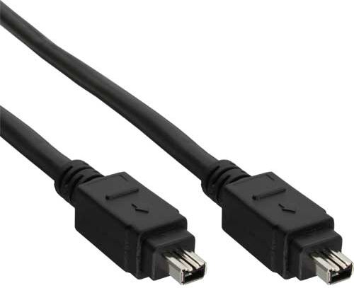 InLine Firewire 4-pin - Firewire 4-pin, 1m, Czarny (34443)