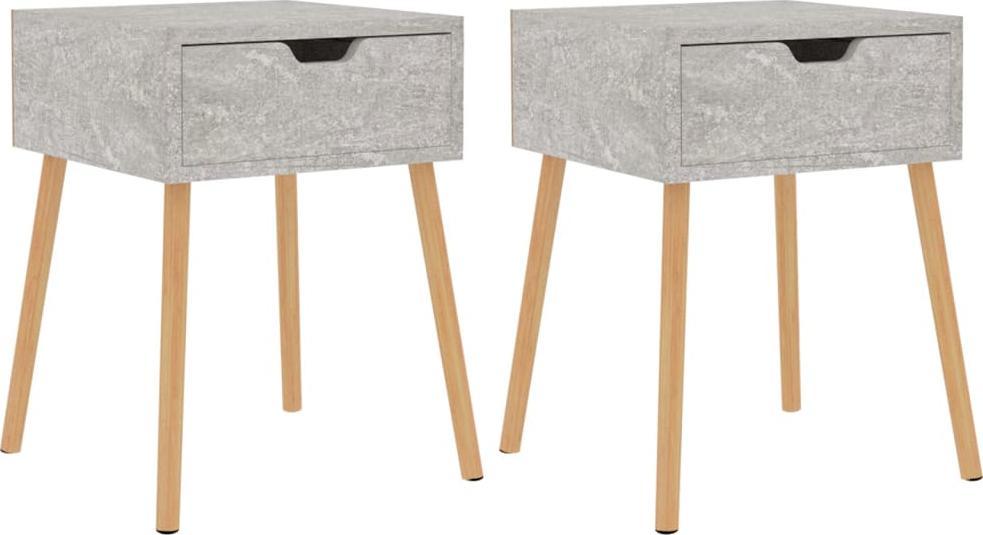 vidaXL vidaXL Szafki nocne, 2 szt, szarość betonu, 40x40x56 cm, płyta wiórowa